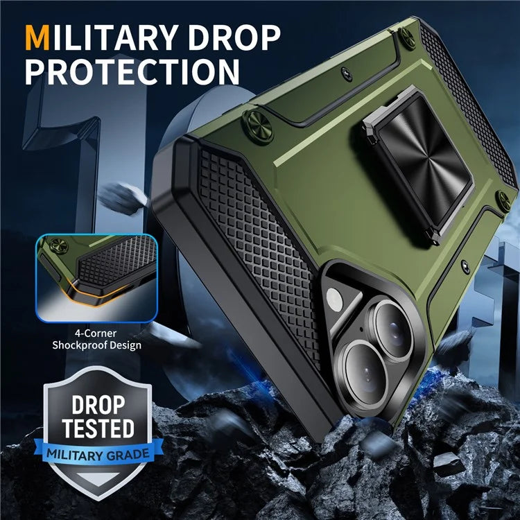 For iPhone 16 Case Military Grade Anti-Drop TPU+PC Phone Shell
