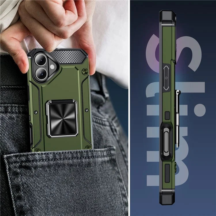 For iPhone 16 Case Military Grade Anti-Drop TPU+PC Phone Shell
