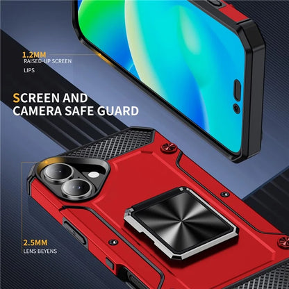 For iPhone 16 Case Military Grade Anti-Drop TPU+PC Phone Shell