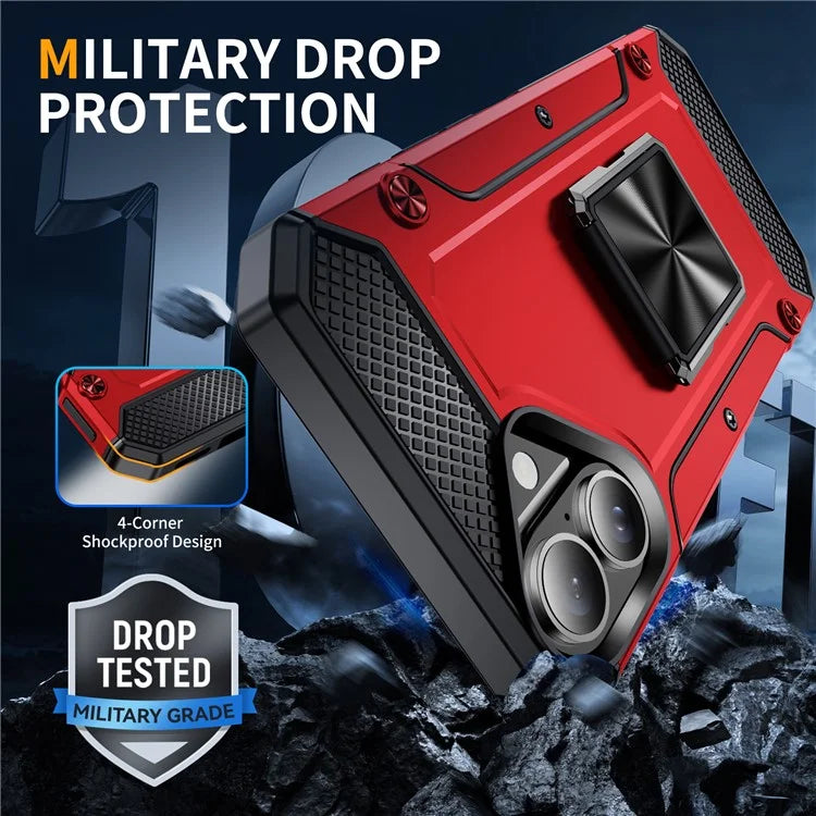 For iPhone 16 Case Military Grade Anti-Drop TPU+PC Phone Shell
