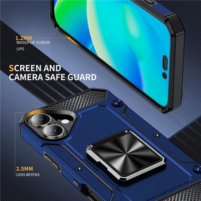 For iPhone 16 Case Military Grade Anti-Drop TPU+PC Phone Shell