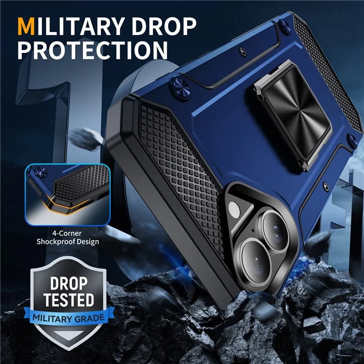 For iPhone 16 Case Military Grade Anti-Drop TPU+PC Phone Shell