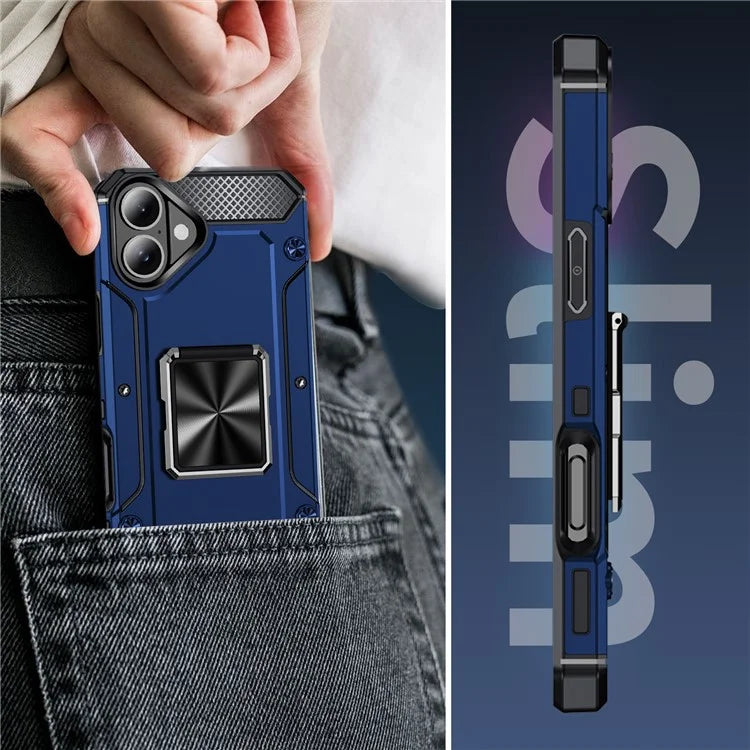 For iPhone 16 Case Military Grade Anti-Drop TPU+PC Phone Shell