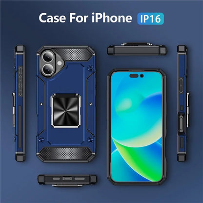 For iPhone 16 Case Military Grade Anti-Drop TPU+PC Phone Shell