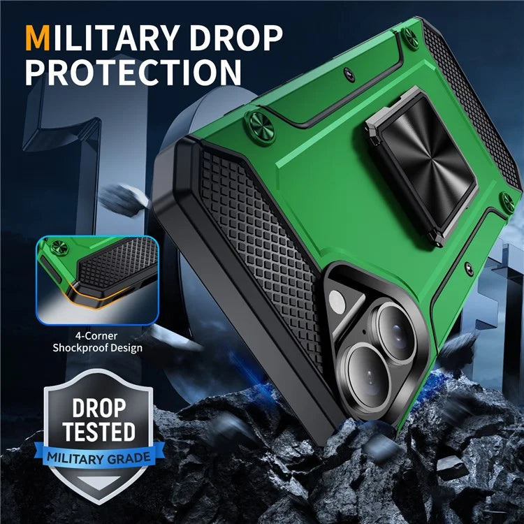 For iPhone 16 Case Military Grade Anti-Drop TPU+PC Phone Shell