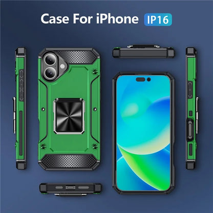 For iPhone 16 Case Military Grade Anti-Drop TPU+PC Phone Shell