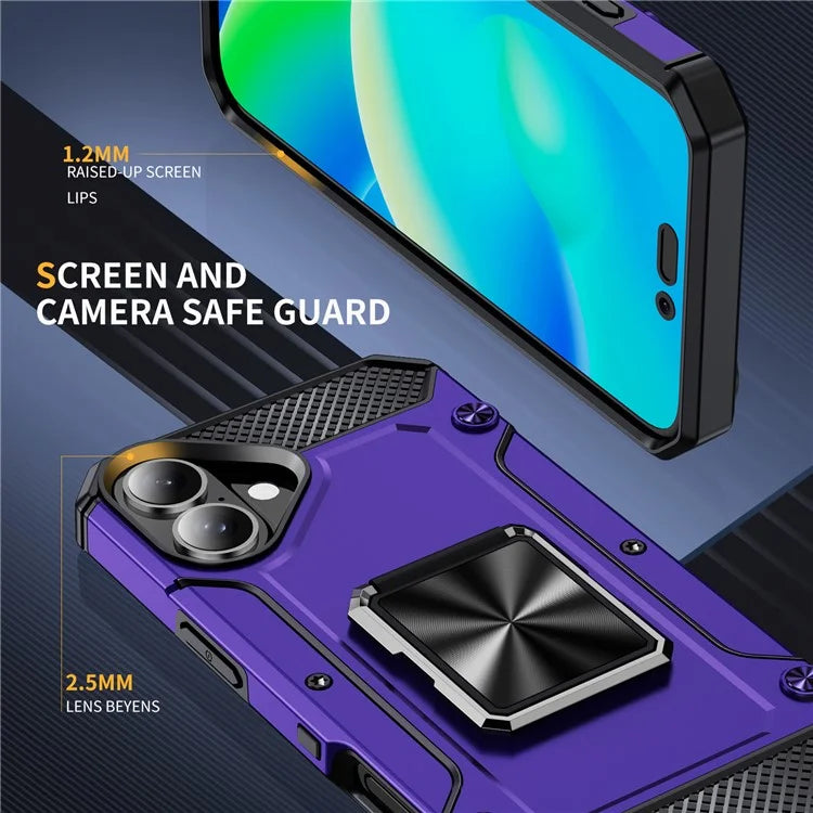 For iPhone 16 Case Military Grade Anti-Drop TPU+PC Phone Shell