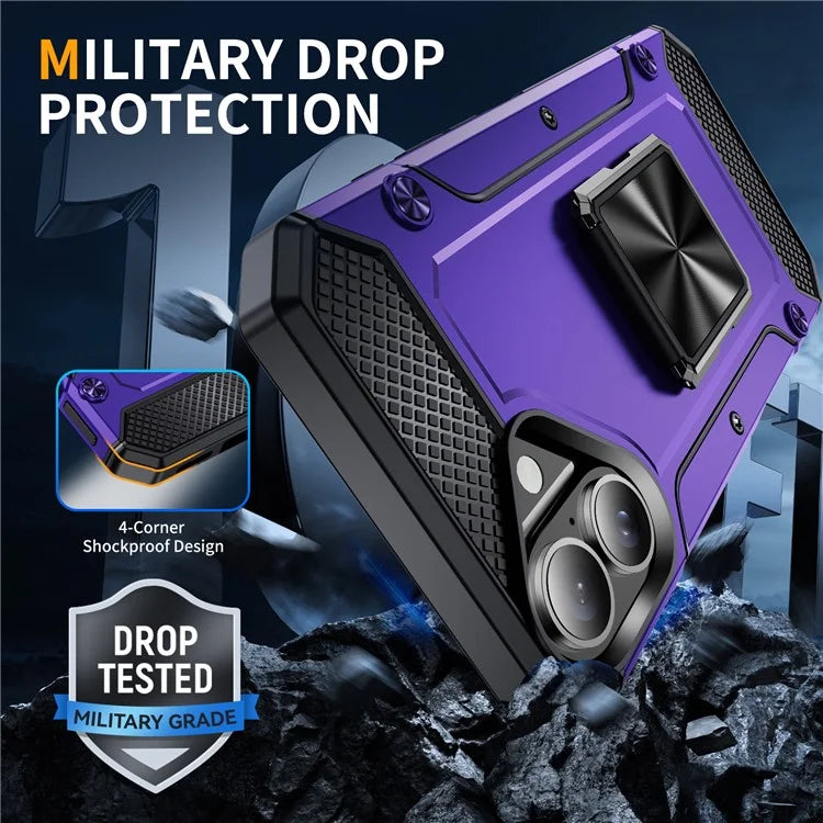 For iPhone 16 Case Military Grade Anti-Drop TPU+PC Phone Shell