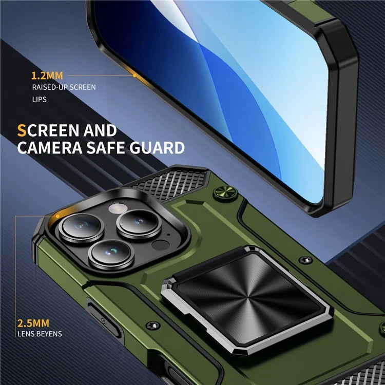 For iPhone 16 Pro Case Military Grade Anti-Drop TPU+PC Phone Shell