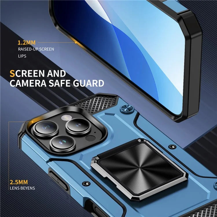 For iPhone 16 Pro Case Military Grade Anti-Drop TPU+PC Phone Shell