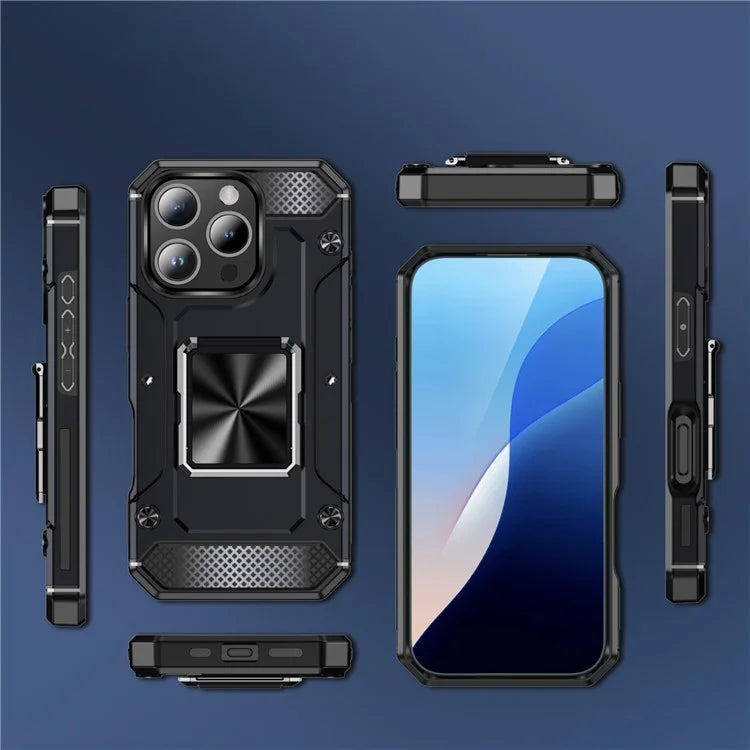 For iPhone 16 Pro Case Military Grade Anti-Drop TPU+PC Phone Shell
