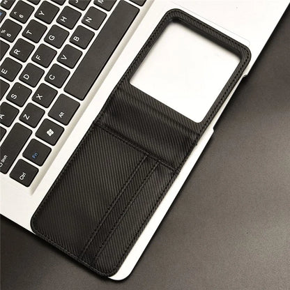 For Motorola Razr 50 5G Case PU Leather+PC Card Holder Mobile Phone Cover