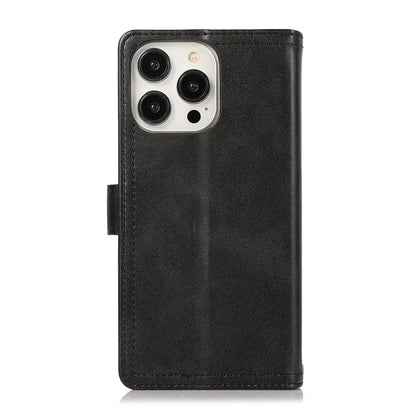 For iPhone 16 Pro Max Case Split Leather Magnetic Wallet Phone Protector with Wrist Strap