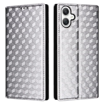 For Samsung Galaxy A06 Wallet Case Rhombus Imprinted Leather Phone Cover