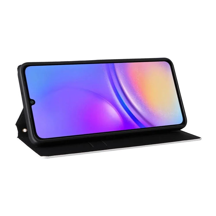 For Samsung Galaxy A06 Wallet Case Rhombus Imprinted Leather Phone Cover