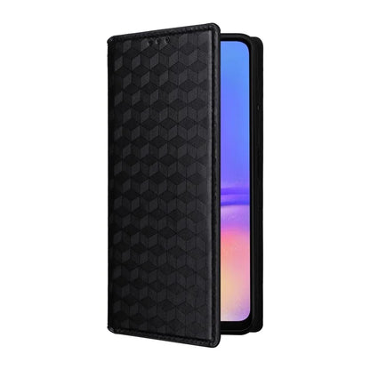 For Samsung Galaxy A06 Wallet Case Rhombus Imprinted Leather Phone Cover