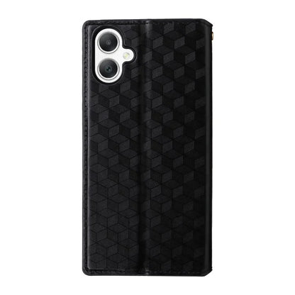 For Samsung Galaxy A06 Wallet Case Rhombus Imprinted Leather Phone Cover