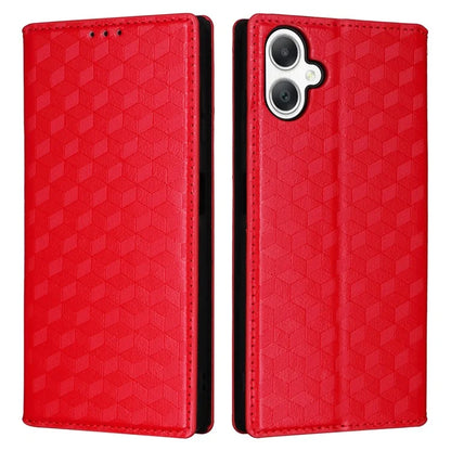 For Samsung Galaxy A06 Wallet Case Rhombus Imprinted Leather Phone Cover