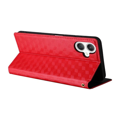For Samsung Galaxy A06 Wallet Case Rhombus Imprinted Leather Phone Cover