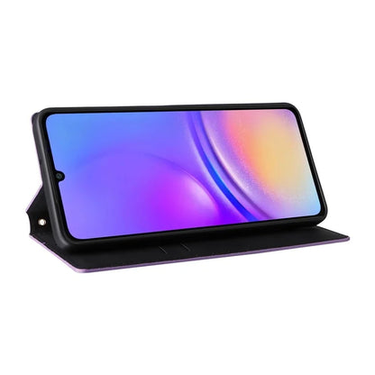 For Samsung Galaxy A06 Wallet Case Rhombus Imprinted Leather Phone Cover