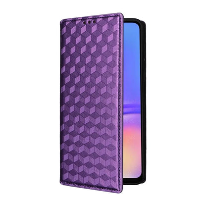 For Samsung Galaxy A06 Wallet Case Rhombus Imprinted Leather Phone Cover