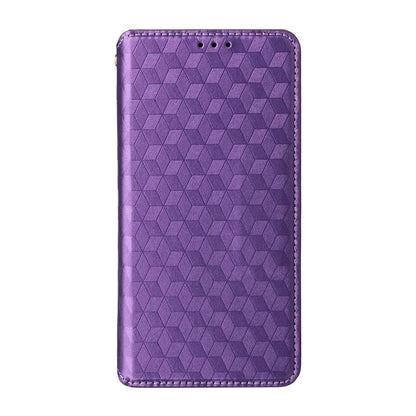 For Samsung Galaxy A06 Wallet Case Rhombus Imprinted Leather Phone Cover