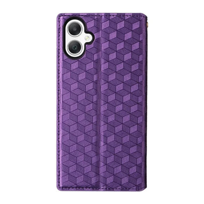 For Samsung Galaxy A06 Wallet Case Rhombus Imprinted Leather Phone Cover