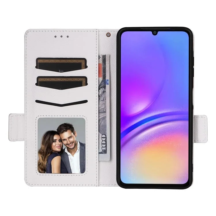For Samsung Galaxy A06 Case Litchi Texture PU Leather Wallet Flip Phone Cover
