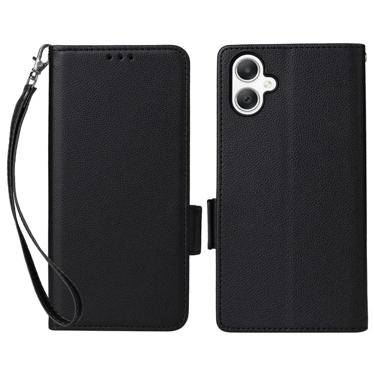 For Samsung Galaxy A06 Case Litchi Texture PU Leather Wallet Flip Phone Cover