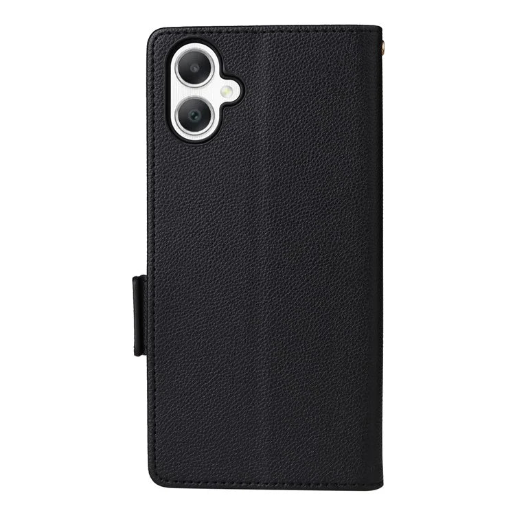 For Samsung Galaxy A06 Case Litchi Texture PU Leather Wallet Flip Phone Cover