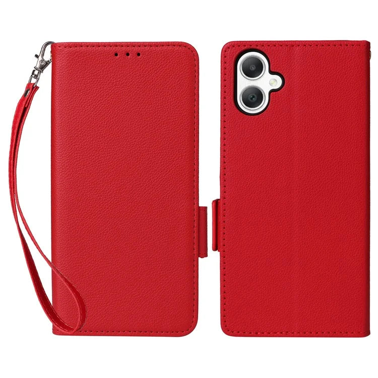 For Samsung Galaxy A06 Case Litchi Texture PU Leather Wallet Flip Phone Cover