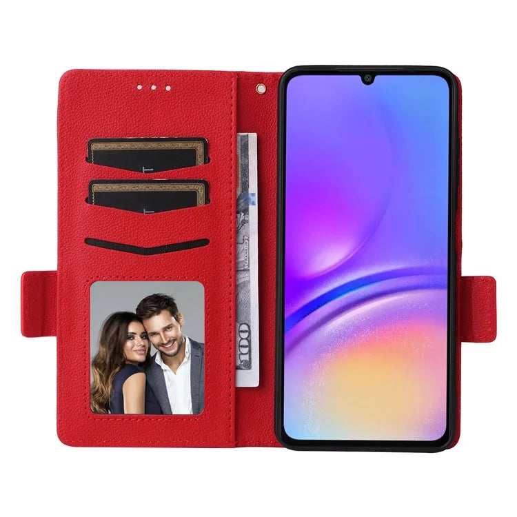 For Samsung Galaxy A06 Case Litchi Texture PU Leather Wallet Flip Phone Cover
