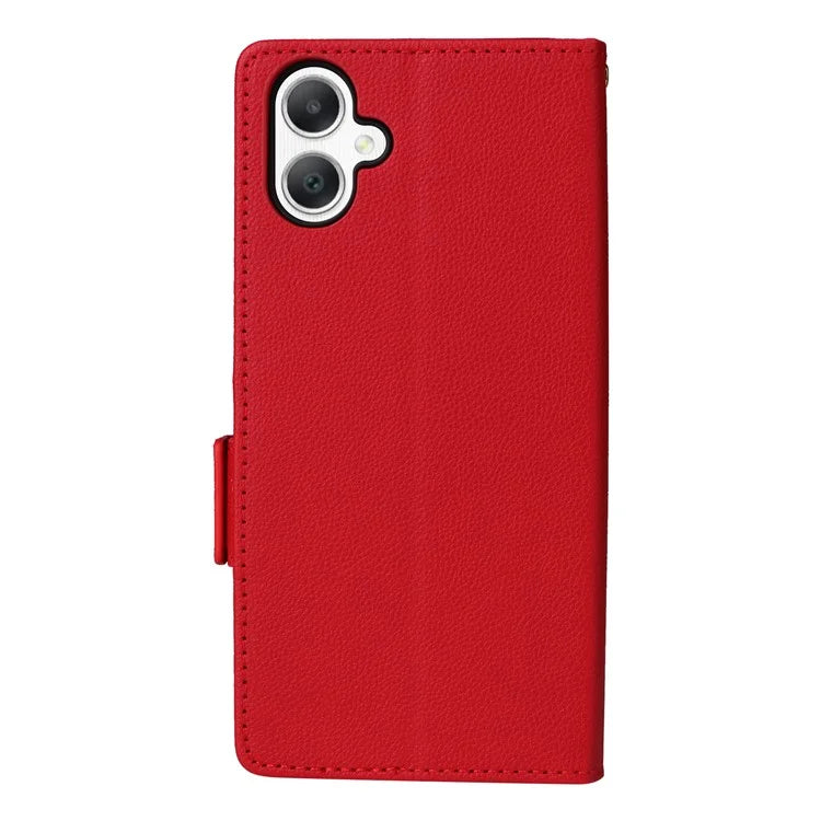 For Samsung Galaxy A06 Case Litchi Texture PU Leather Wallet Flip Phone Cover