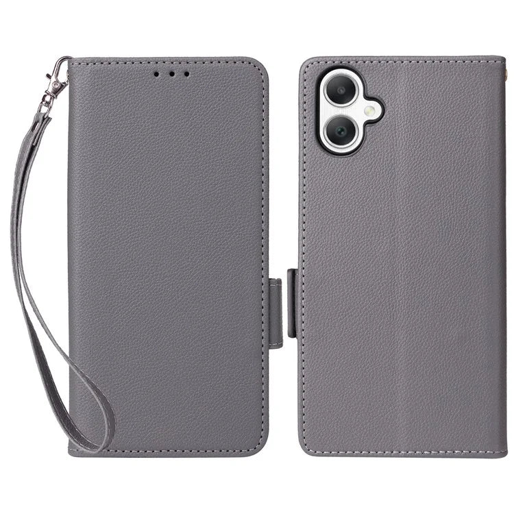 For Samsung Galaxy A06 Case Litchi Texture PU Leather Wallet Flip Phone Cover