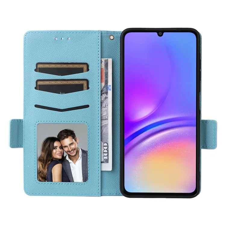 For Samsung Galaxy A06 Case Litchi Texture PU Leather Wallet Flip Phone Cover