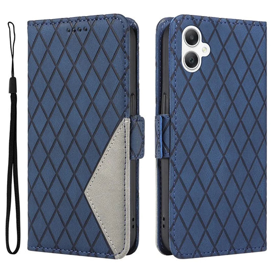 For Samsung Galaxy A06 Case Rhombus PU Leather Flip Phone Cover