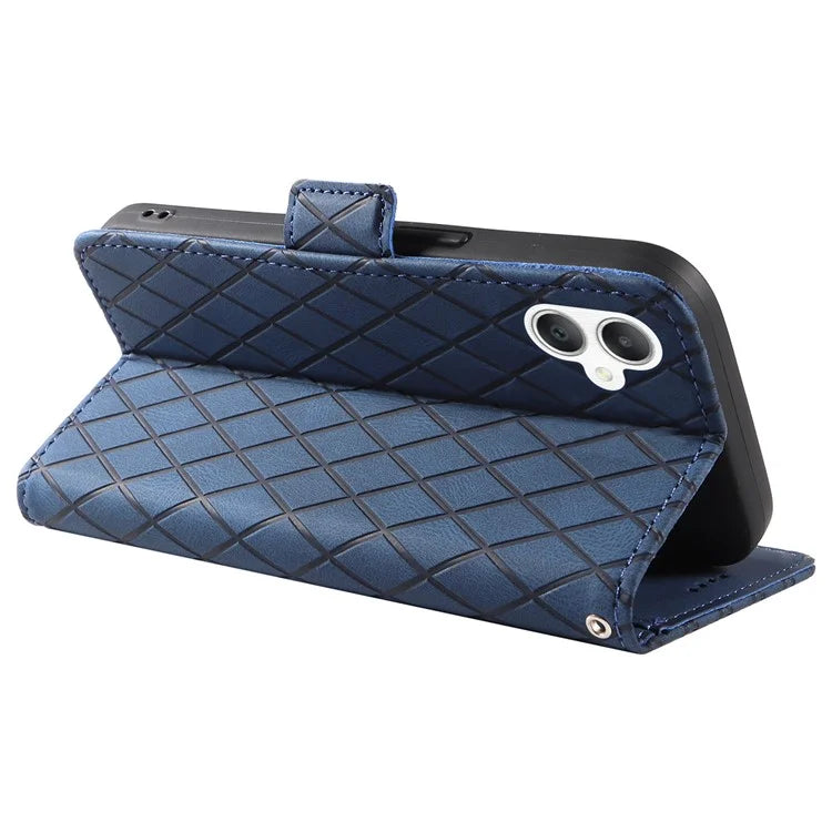 For Samsung Galaxy A06 Case Rhombus PU Leather Flip Phone Cover