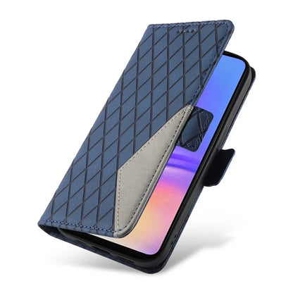 For Samsung Galaxy A06 Case Rhombus PU Leather Flip Phone Cover