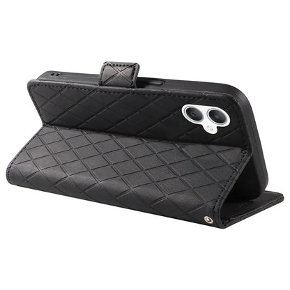 For Samsung Galaxy A06 Case Rhombus PU Leather Flip Phone Cover
