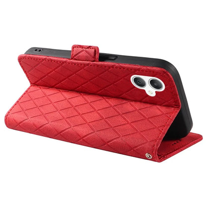 For Samsung Galaxy A06 Case Rhombus PU Leather Flip Phone Cover