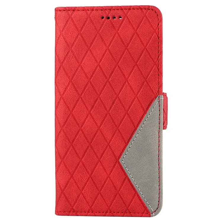 For Samsung Galaxy A06 Case Rhombus PU Leather Flip Phone Cover