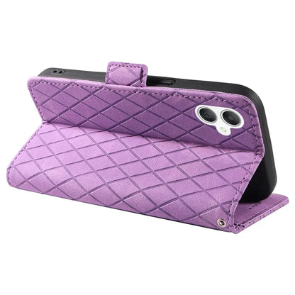 For Samsung Galaxy A06 Case Rhombus PU Leather Flip Phone Cover