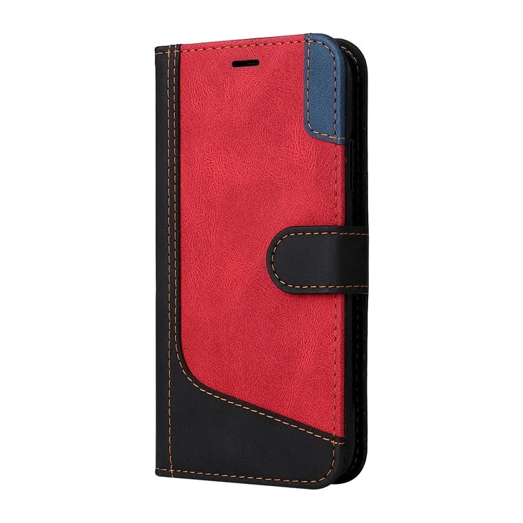 For Samsung Galaxy A06 Case Flip Wallet Leather Phone Cover 3 Color Splicing