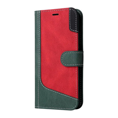 For Samsung Galaxy A06 Case Flip Wallet Leather Phone Cover 3 Color Splicing