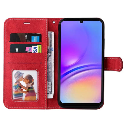 For Samsung Galaxy A06 Case Flip Wallet Leather Phone Cover 3 Color Splicing