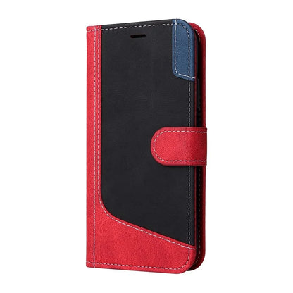 For Samsung Galaxy A06 Case Flip Wallet Leather Phone Cover 3 Color Splicing