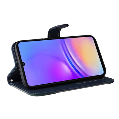 For Samsung Galaxy A06 Case Flip Wallet Leather Phone Cover 3 Color Splicing