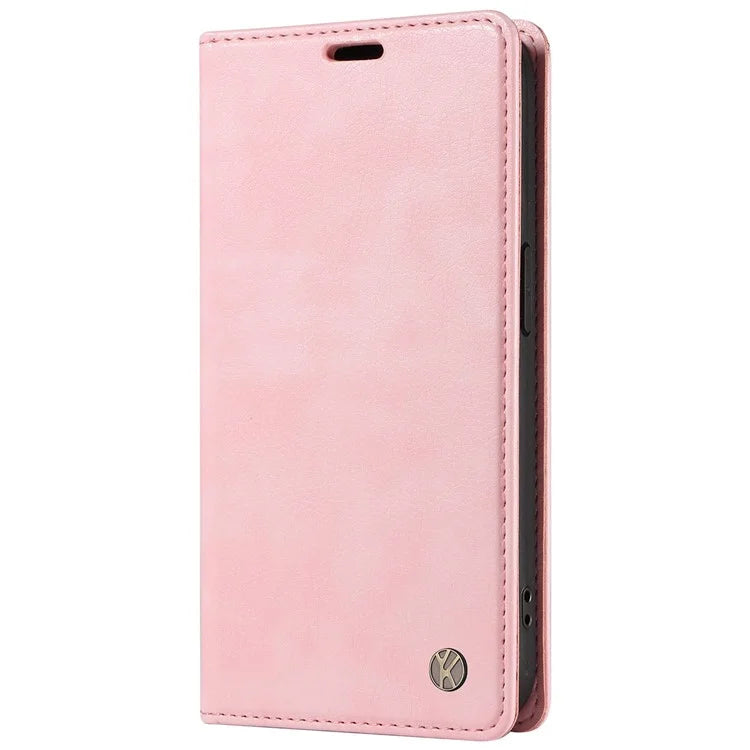 YIKATU YK-006 For Samsung Galaxy A06 Case Wallet Litchi Grain Leather Phone Cover Magnetic Auto-Absorbed