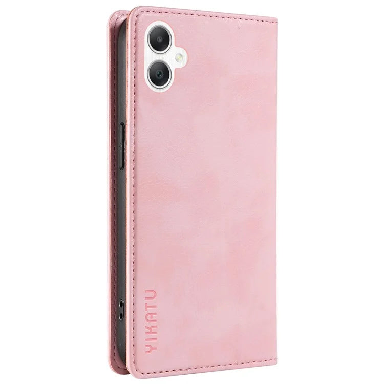 YIKATU YK-006 For Samsung Galaxy A06 Case Wallet Litchi Grain Leather Phone Cover Magnetic Auto-Absorbed