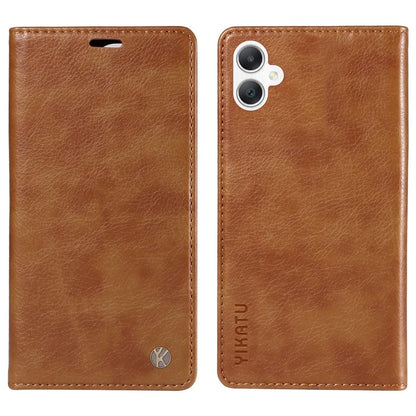 YIKATU YK-006 For Samsung Galaxy A06 Case Wallet Litchi Grain Leather Phone Cover Magnetic Auto-Absorbed